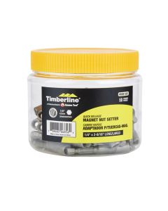 Amana Tool 608-563, 1/4" x 2-9/16" 50-Piece Magnetic Nut Setter Jar