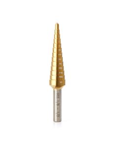 Timberline 608-780, 1/8" - 1/2" Titanium Coated Step Drill Bit