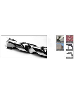 Designed to drill through: Cement Board, Cinder Block and Masonry.