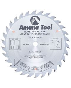 Amana Tool 610300 10" x 30T Carbide Tipped General Purpose Saw Blade