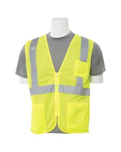 ERB 61649 XL Class 2 Economy Mesh Zipper Safety Vest