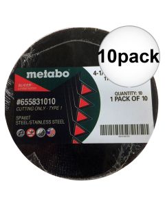 Metabo 655832010 4-1/2'' x .40 x 7/8'' Type 1 Slicer, 10 Pack
