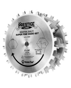 Amana Tool 658060 8" Carbide Tipped Prestige Complete Dado Set