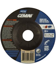Norton 66252843594 4-1/2" x 1/4" x 7/8" T27 Gemini Grinding Wheel Disc