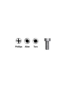 Socket Head Allen Type - Torx® and Phillips Retaining Screws