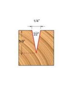 Freud 70-110 22Deg 1/4" x 5/8" Carving Router Bit