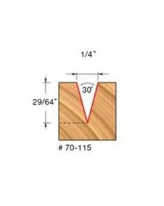 Freud 70-115 30Deg x 1/4" Engraving V-Groove Router Bit