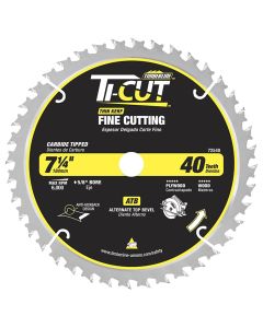 Timberline 72540 Ti-Cut 7-1/4" x 40 TPI General Purpose & Finishing Saw Blade with Diamond Knockout