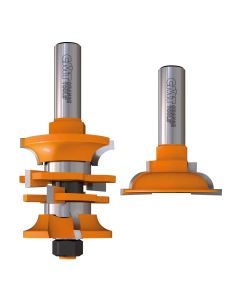 CMT Tools 855.806.11, 1-57/64" x 1-3/4" 2-Piece Entry Door Router Bit Set