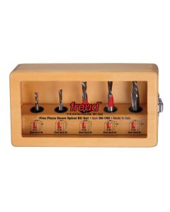 Freud 90-160 5 Piece Down Cut Spiral Router Bit Set