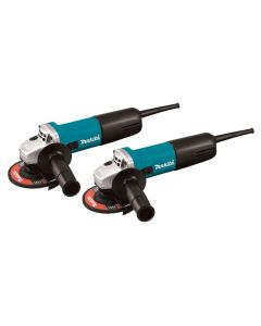 Makita 9557NB2 4‑1/2" Corded Angle Grinder with AC and DC Switch, 2 Piece