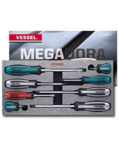 Vessel Tools 980MIXEVA 8 Piece Megadora Impacta Screwdriver Set