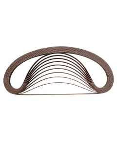Makita A-34453 3/8" x 21" 60 Grit Abrasive Belt, 10 Piece