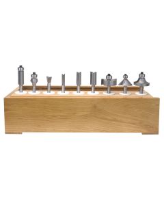 Amana Tool AMS-111 1/4" Carbide Tipped 11 Piece Router Bit Set