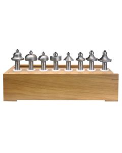 Amana Tool AMS-208 1/2" Carbide Tipped 8 Piece Profile Router Bit Set