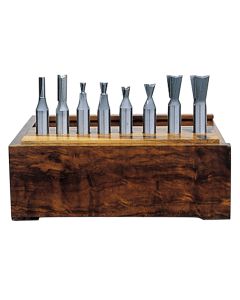 Amana Tool AMS-408 1/2" 8-Piece Carbide Tipped Dovetail Router Bit Set