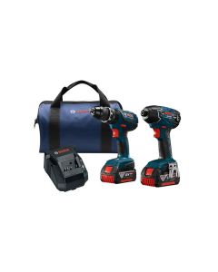 Bosch CLPK237A-181 2-Tool Combo Cordless Tool Kit Blue, 18 V, Lithium-Ion