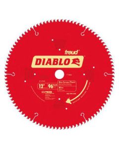 Freud Diablo D1296N 12" 96T TCG Thin Kerf Circular Saw Blade, for Non-Ferrous and Plastics