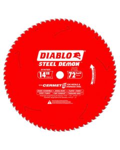 Freud Diablo D1472CF 14" 72T TCG Steel Demon Circular Saw Blade, for Ferrous Metal