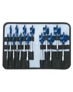 Bosch DSB5013P Daredevil Carbon Steel Spade Bit Set with Pouch, 13/Pack