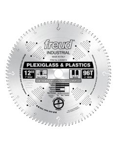 Freud LU94M012 12" 96T MTCG Circular Saw Blade, Silver I.C.E. Coated