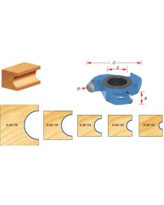 Heavy-Duty Carbide-Tipped Shaper Cutters - Flute (Convex)