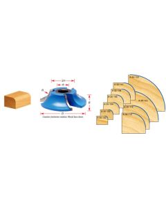 Heavy-Duty Carbide-Tipped Shaper Cutters - Corner Round