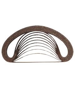 Makita A-34447 3/8" x 21" 40 Grit Aluminum Oxide Abrasive Belt, 10 Piece