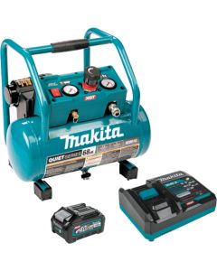 Makita AC001GM1, 40V Max XGT 4.0Ah BL CL 2 Gallon Quiet Series Compressor Kit