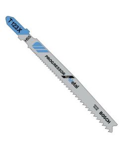 Bosch T123X 4" 10-24 TPI High Speed Steel Jig Saw Blade, 5 Piece