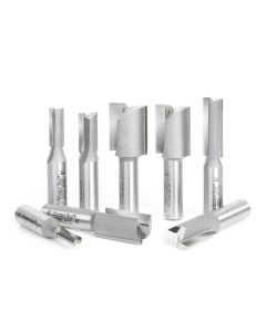 Amana Tool AMS-104, 1/2" 8-Piece Straight Plunge Router Bit Set