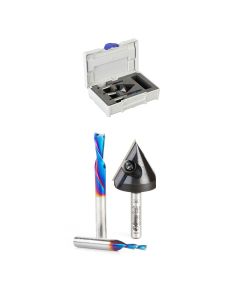 Amana Tool AMS-119-T Matt's 1/4" 3-Piece CNC Router Bit Starter Pack