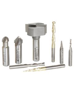 Amana Tool AMS-133 1/4" 8 Piece Signmaking Starter CNC Router Bit Set #III