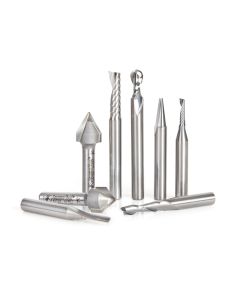 Amana Tool AMS-168, 1/4" 8-PC General Purpose CNC Router Bit Set