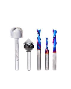 Amana Tool Corp. AMS-204, 5 Piece CNC Starter Router Bit Set
