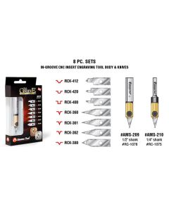 In-Groove CNC Insert Engraving Tool Body & Replacement Solid Carbide Insert Knives