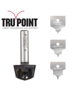 Amana Tool AMS-216, 1/2" 4-Piece Tru Point Roundover Router Bit Set