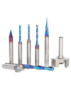 Amana Tool AMS-224 1/4" 8 Piece Premium CNC Router Bit Set