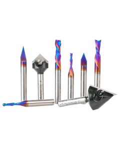Amana Tool AMS-228 1/4" 8 Piece 3D Signmaking Router Bit Set