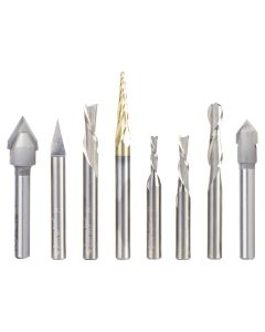 Amana Tool AMS-289 1/4" 8 Piece CNC General Purpose Router Bit Set