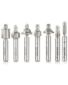 Amana Tool AMS-610, 1/4" 7-Piece Miniature Collection Router Bit Pack