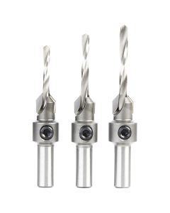 Amana Tool AMS-623 3 Piece Round Shank Countersink Set