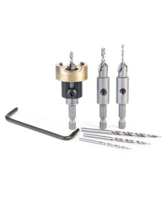 Amana Tool AMS-628 6 Piece 1/4" Hex Shank Countersink Set