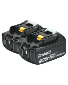 Makita BL1830B-2 LXT 18V  Lithium‑Ion 3.0Ah Battery, 2 Piece