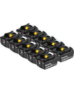 Makita BL1860B-10, 18V LXT 6.0Ah Lithium‑Ion Battery, 10 Pack
