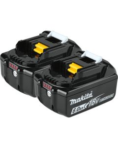 Makita BL1860B-2, 18V LXT 6.0Ah Lithium‑Ion Battery, 2 Pack