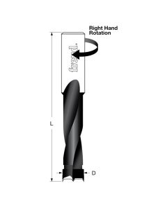 Freud BP52057R, 5.2mm x 57.5mm x 10mm RH Brad Point Boring Bit