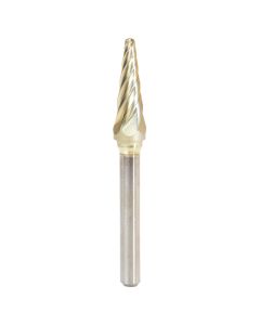 Amana Tool BURS-214NF 3/8" Solid Carbide Radius Cone Shape Burr Bit