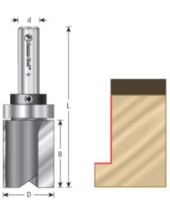 Down Shear Face Plunge Template Router Bits with Upper Ball Bearing, 1/2 Inch Shank