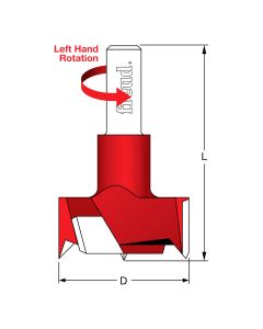 Freud CB35070L 35mm Carbide Tipped Left Hand Cylinder Router Bit